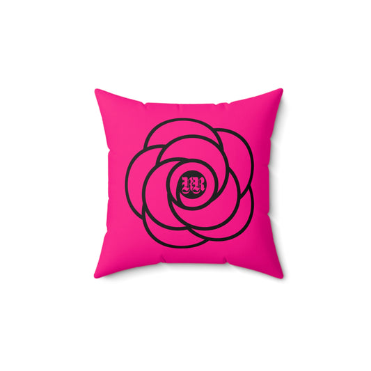 Neon Pink Square Pillow