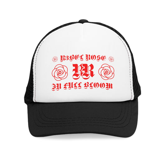 Red RR in Full Bloom Mesh Cap