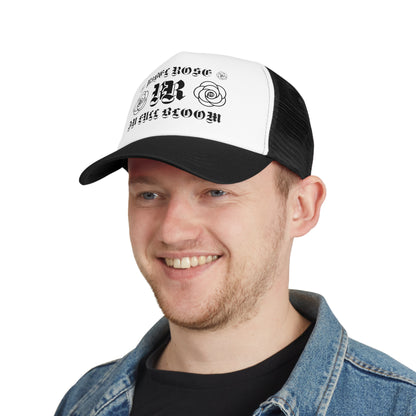 Black RR in Full Bloom Mesh Cap