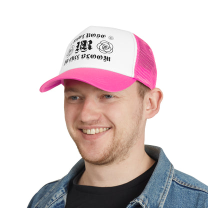 Black RR in Full Bloom Mesh Cap