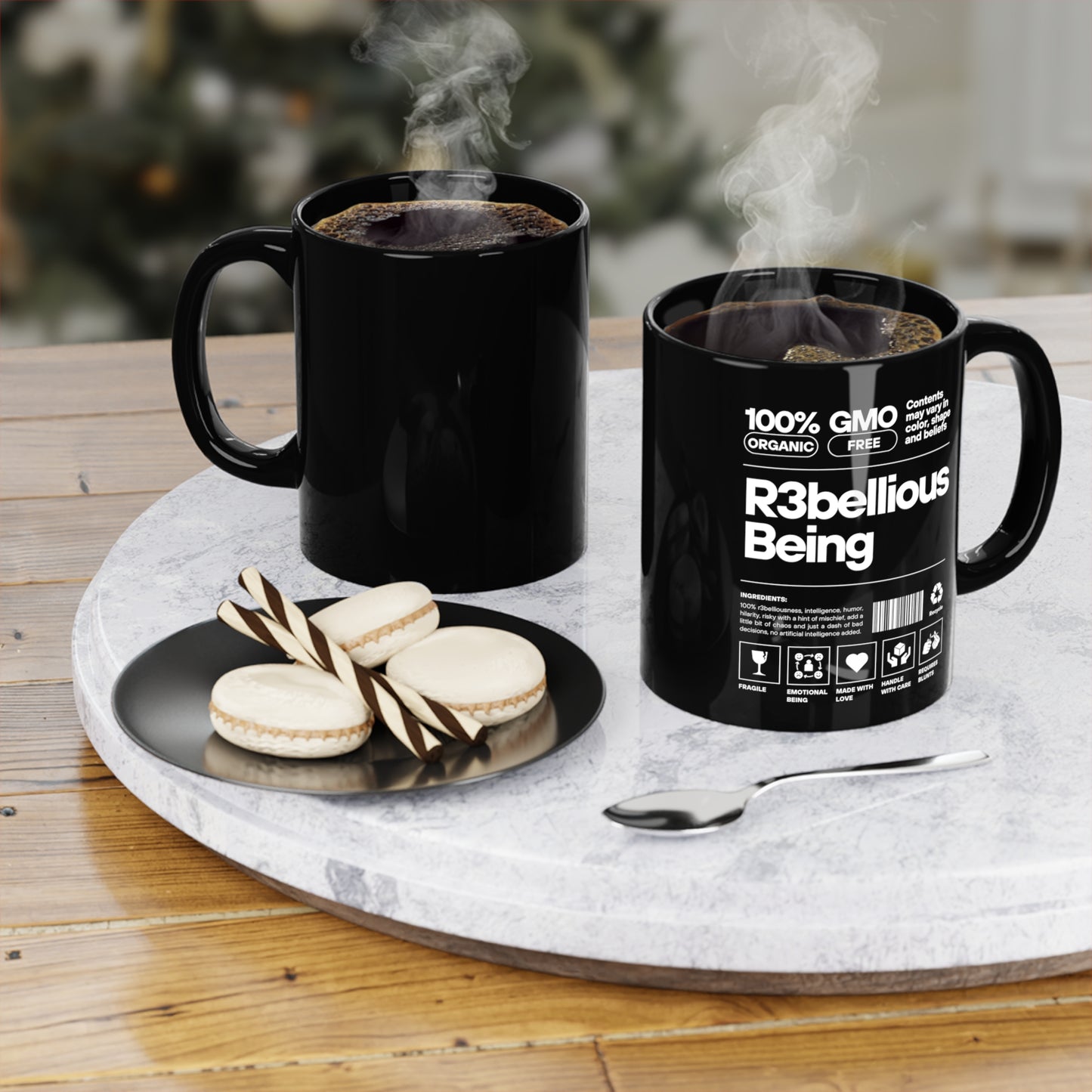 Black R3bellious Coffee Mug, 11oz