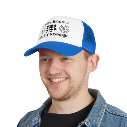 Black RR in Full Bloom Mesh Cap