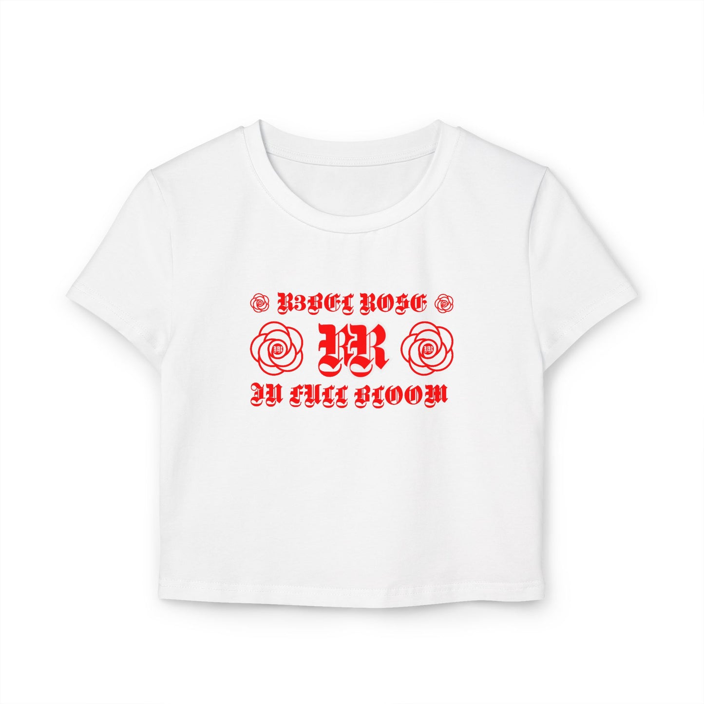 Red in Full Bloom Baby Tee