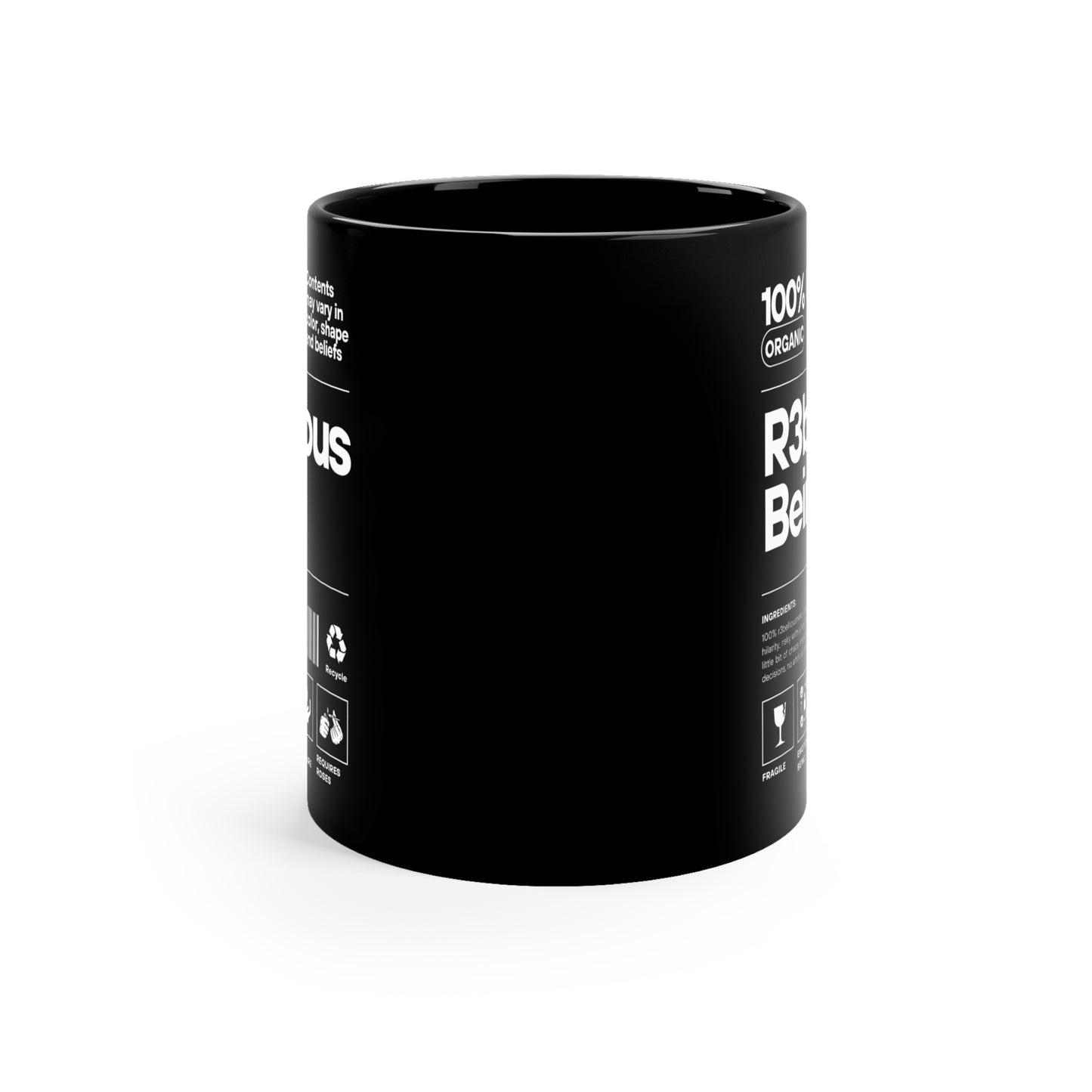 Black R3bellious Coffee Mug, 11oz