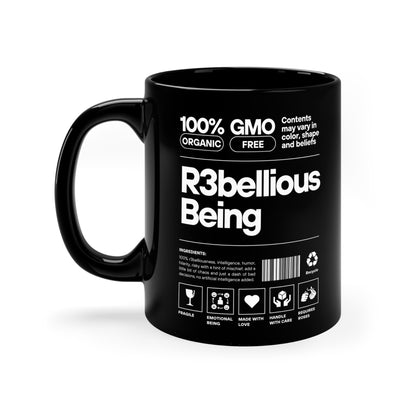 Black R3bellious Coffee Mug, 11oz