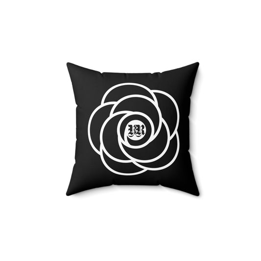 Black RR Square Pillow