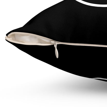 Black RR Square Pillow