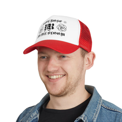 Black RR in Full Bloom Mesh Cap