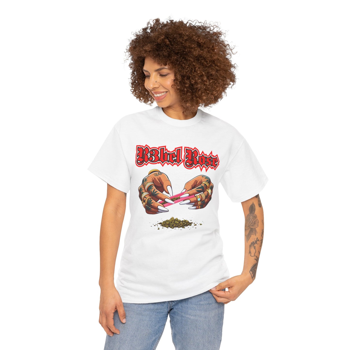 Red Roll Up Tee
