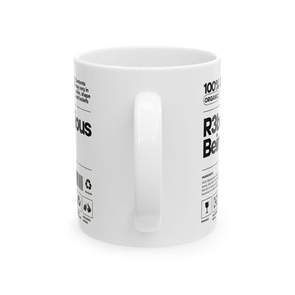 White R3bellious Being Mug 11oz