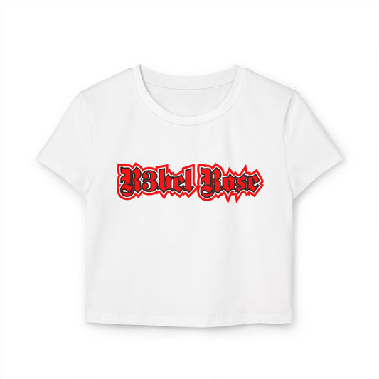 Red Monogram Baby Tee
